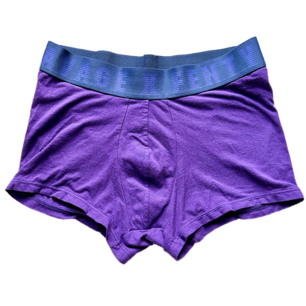 Savage X Fenty Purple Trunks with Logo Waistband